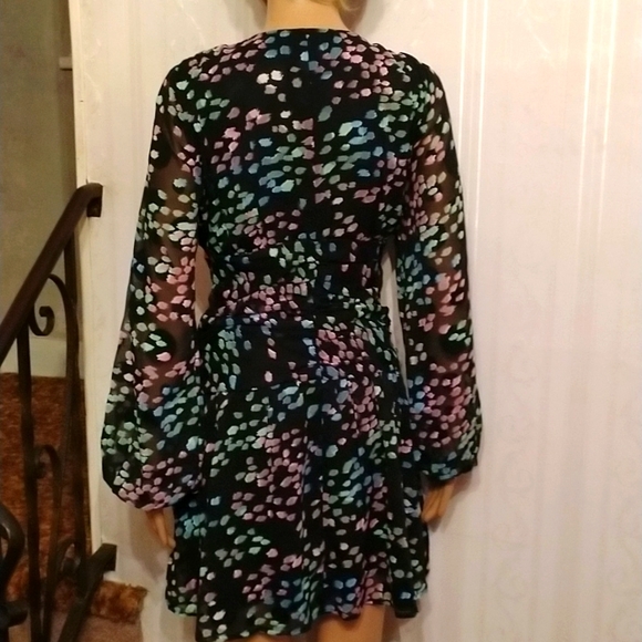 🌺Gorgeous ASOS Design pleated detailed dress with balloon sheer sleeve NWOT - Picture 9 of 13